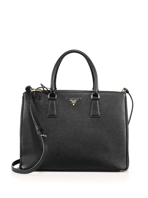 prada saffiano lux tote medium dimensions|Prada saffiano crossbody black.